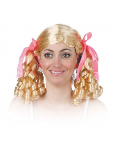 Peluca trenzas tirabuzones