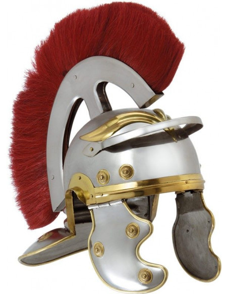 Gorro romano de hierro con pelo
