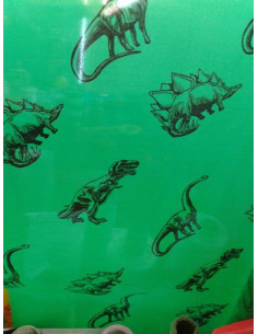 Tela de satin estampado dinosaurios