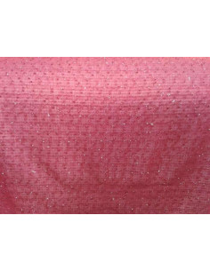 Tejido de gasa granate con fleco corto