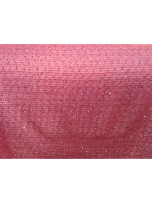 Tejido de gasa granate con fleco corto