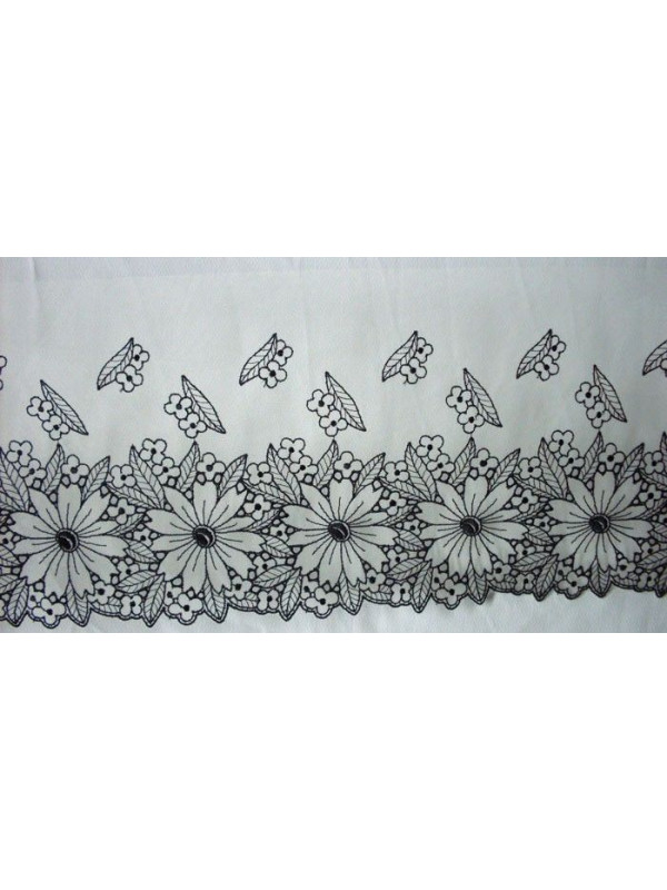 Blonda cruda con flor negra