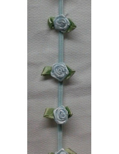 Goma plana turquesa con flor