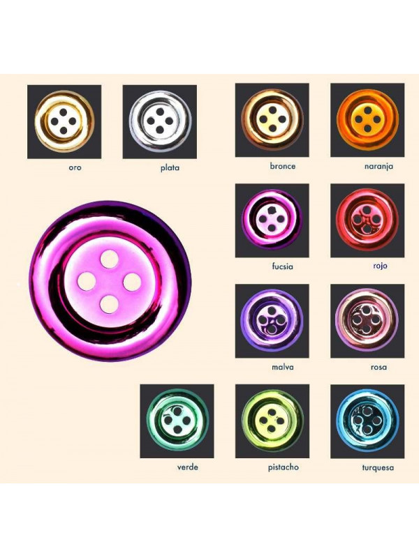 Botón gigante payaso metalizado