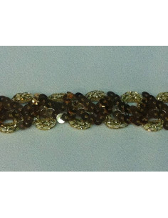 Pasamaneria dorado con lentejuela