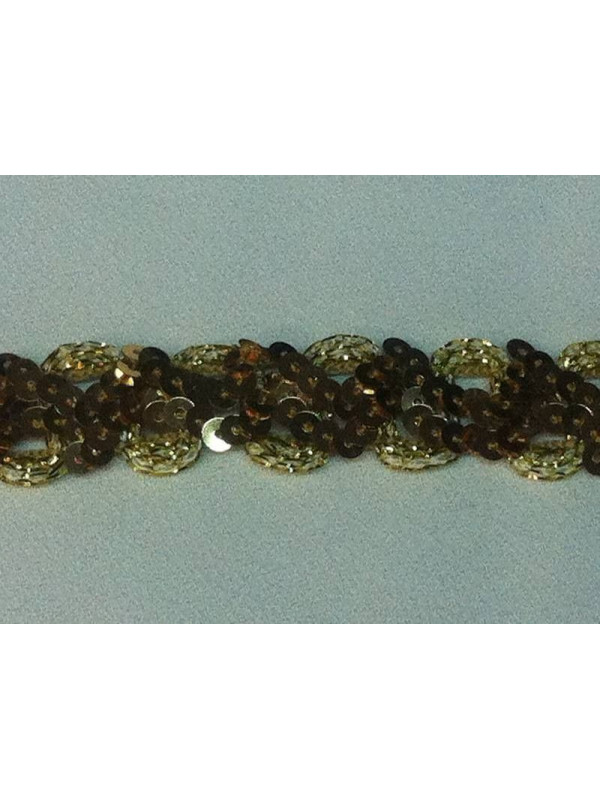 Pasamaneria dorado con lentejuela