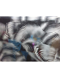 Tela de licra estampada plata
