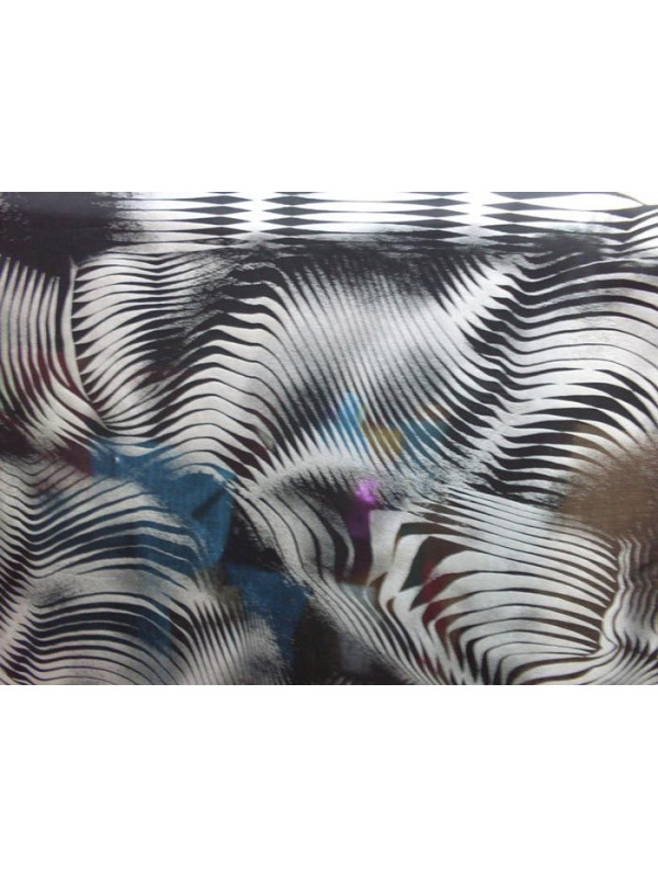 Tela de licra estampada plata