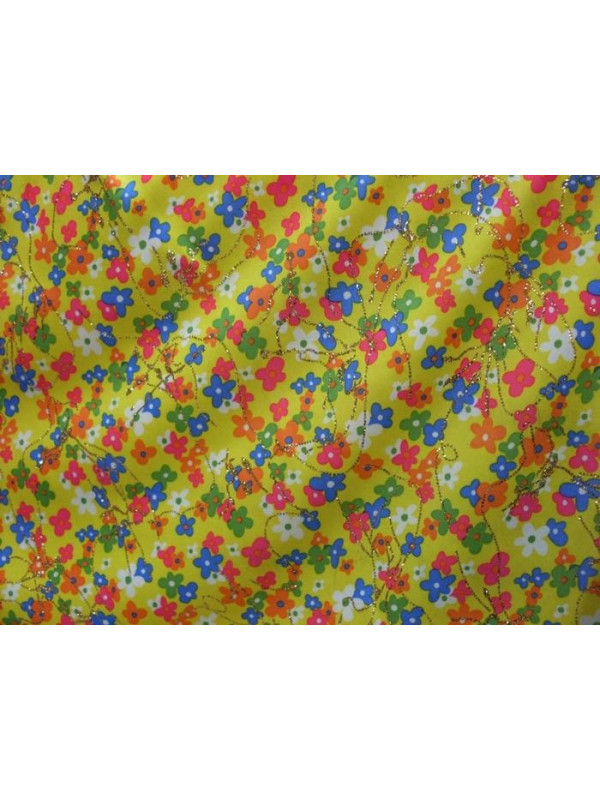 Tejido punto con flores