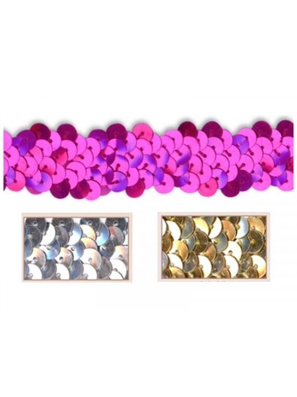 Elástico lentejuelas irisado 20mm