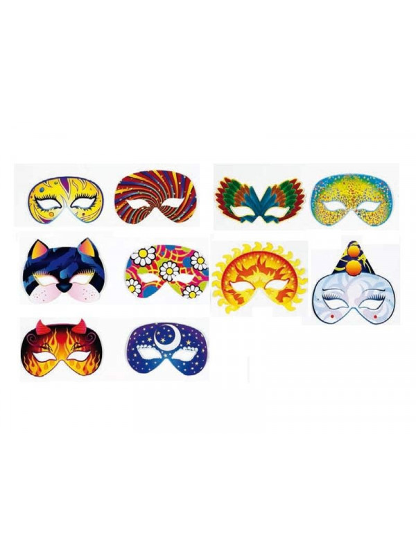 Antifaz cartulina litografiado mujer