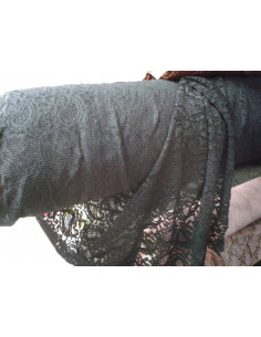 Tejido puntilla dorotea negra