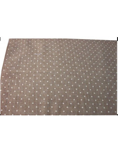 Tejido marron topitos patchwork