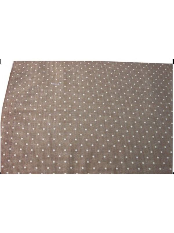 Tejido marron topitos patchwork