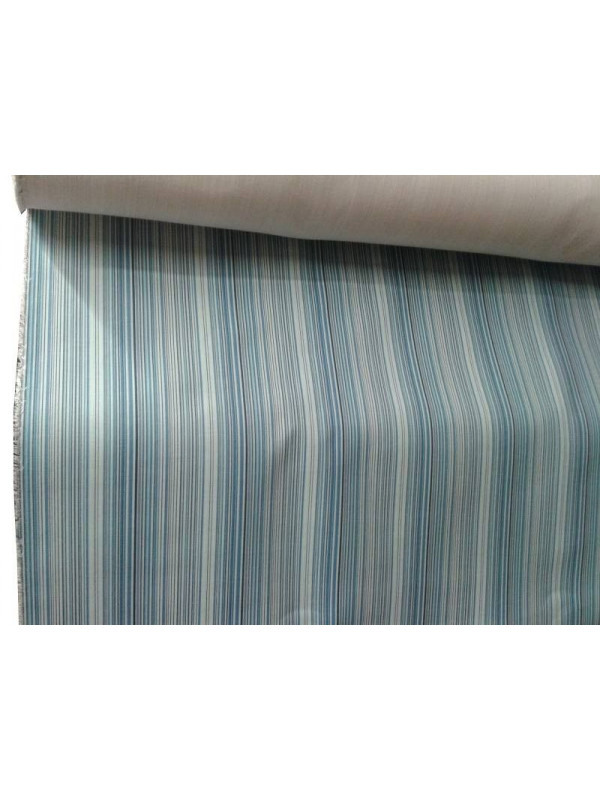 Tejido loneta raya azul