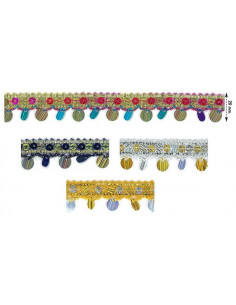 Pasamaneria de lentejuela con fleco