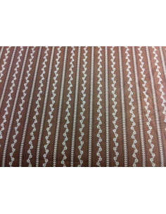 Tejido patchwork marron flor