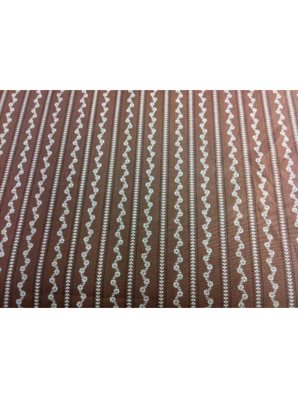 Tejido patchwork marron flor