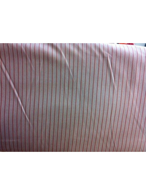 Tejido patchwork blanca raya roja