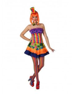 Disfraz payasita colores mujer