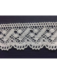 Encaje bolillo terminacion algodon beig 110