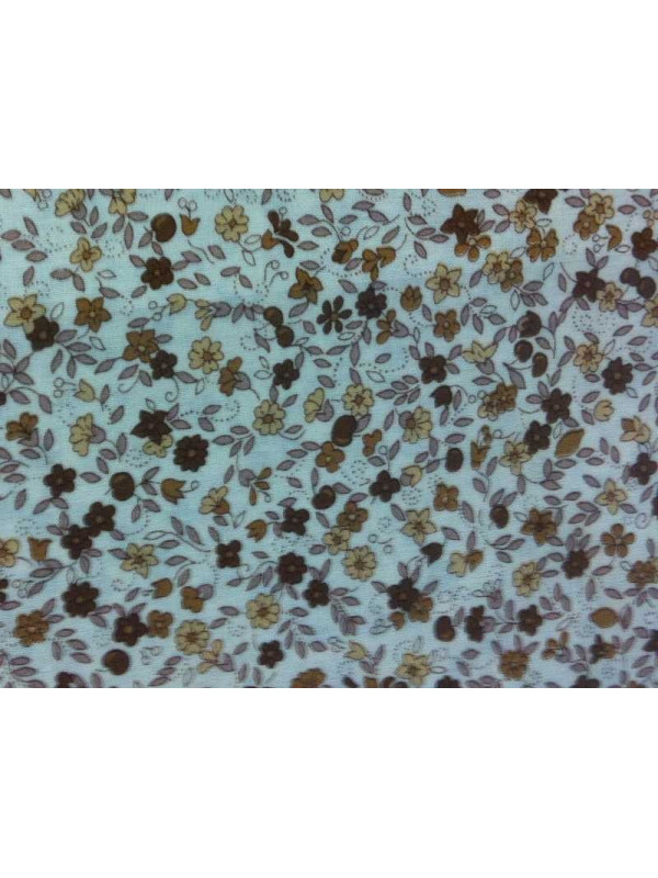 Tejido estampado marron patchwork