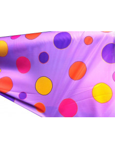 Tejido punto elastico lila estampado