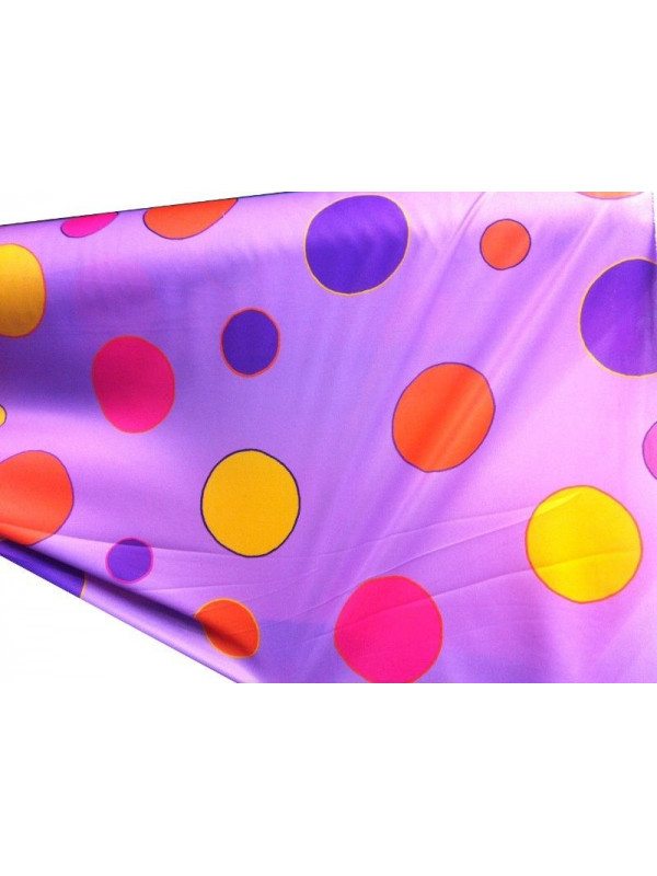 Tejido punto elastico lila estampado