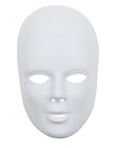 Careta blanca adulto de pvc