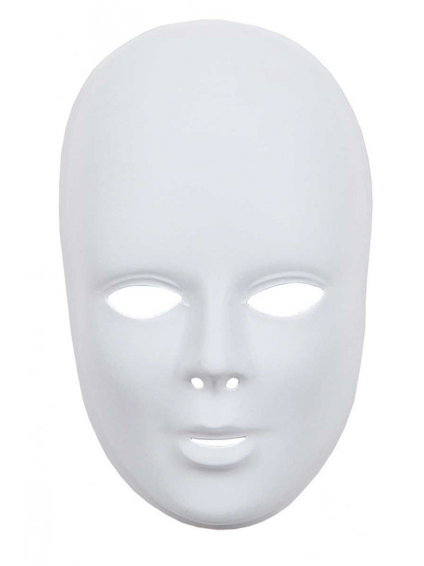 Careta blanca adulto de pvc
