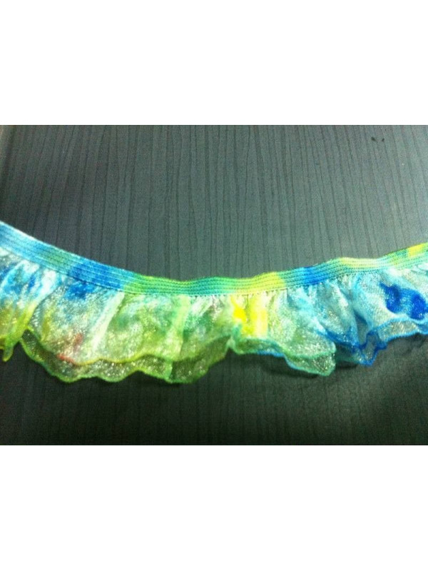 Blonda azul con goma