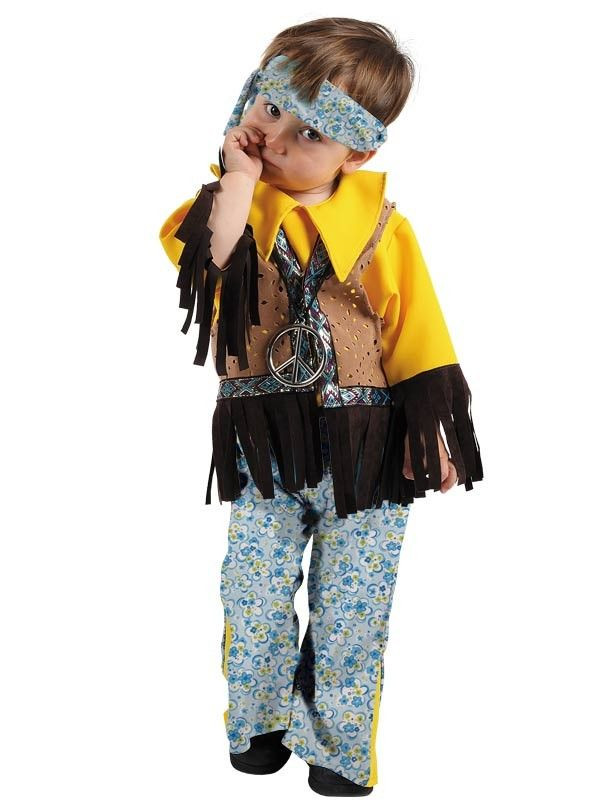 Disfraz hippie bebe niño