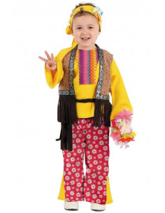 Disfraz hippie bebe niña
