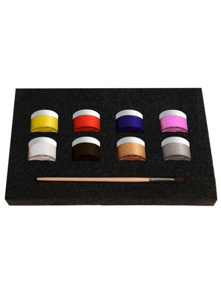 Conjunto maquillaje líquido 8 colores