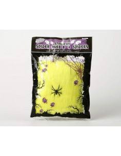 Telaraña elástica con arañas