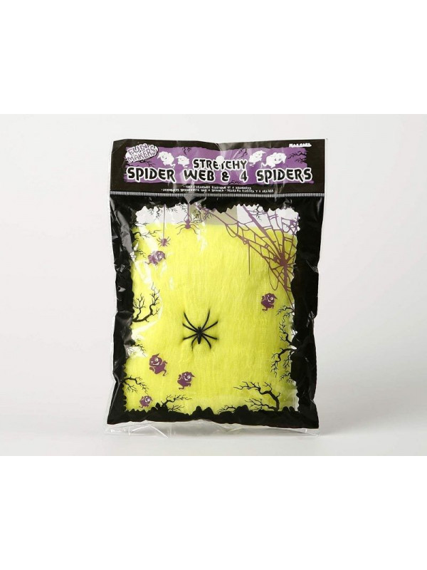 Telaraña elástica con arañas