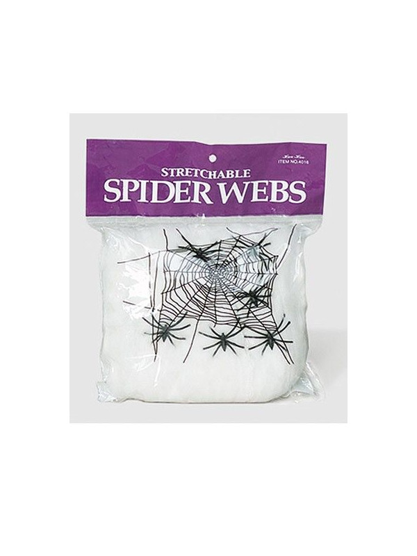 Telaraña elástica con arañas