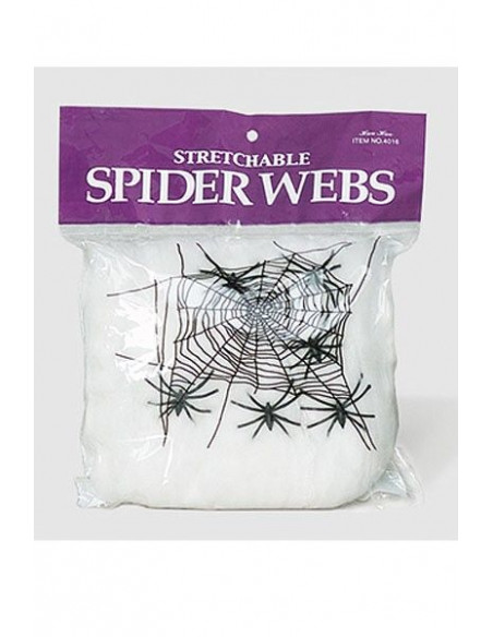 Telaraña elástica con arañas