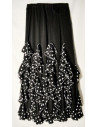 Falda andaluza negra adulto volante vertical