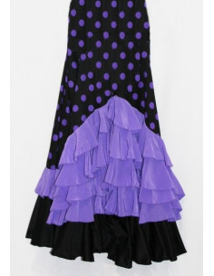 Falda andaluza con topo y cuatro volantes adulto