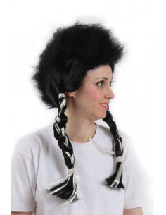 Peluca con cresta y trenzas