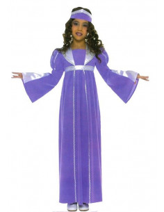 Disfraz medieval morado para niña