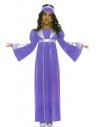 Disfraz medieval morado para niña