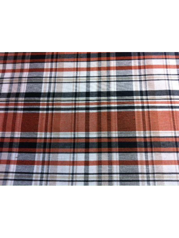 Tejido patchwork cuadro naranja