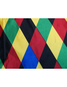 Tela raso estampado rombos