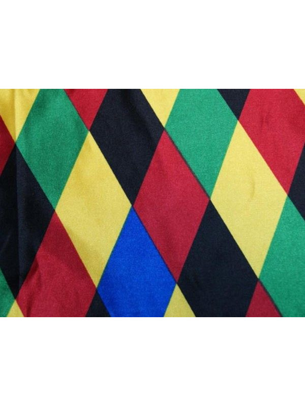 Tela raso estampado rombos