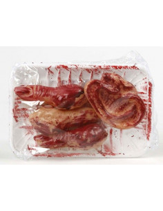 Bandeja restos humanos dedos oreja