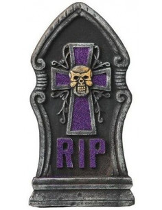 Lápida cruz calavera