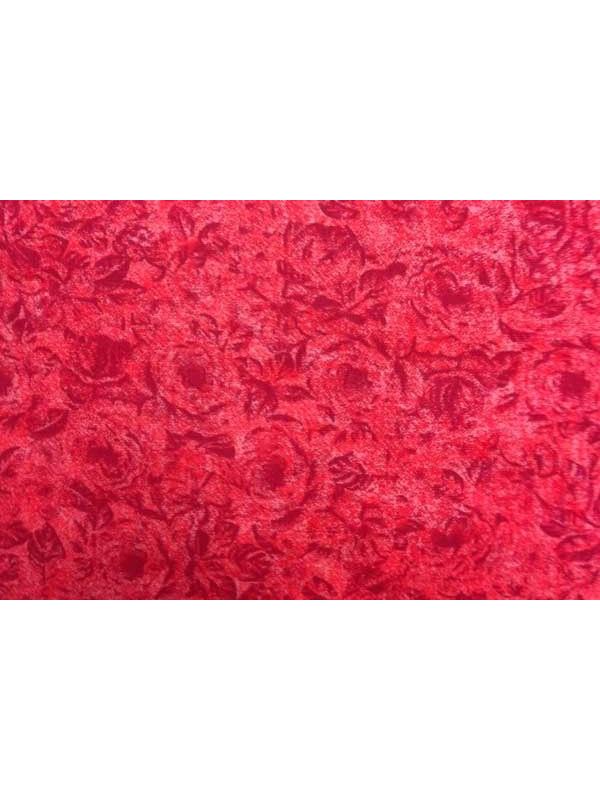 Tejido algodon flor roja