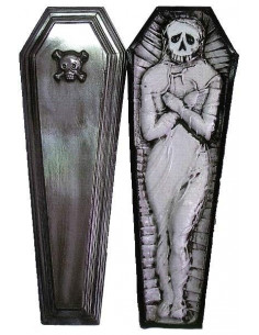Ataud con muerto Halloween